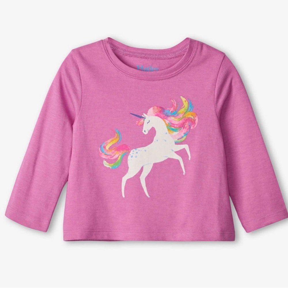NWT - Hatley Boutique - Prancing Unicorn - Long Sleeve t-shirt - 18-24M
